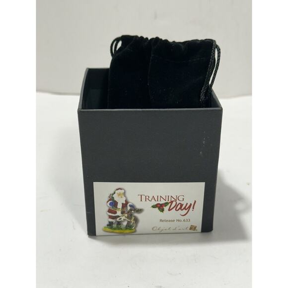 Art Form Santa Clause Reindeer Training Day Rhinestone Trinket Box 3" - Picture 8 of 8